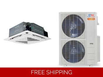 C&H 48K-Btu 16.7 SEER2 (Ceiling Cassette) Mini Split H-Heat Pump (-22°F) 10.4 EER/10.8 HSPF (R454B)